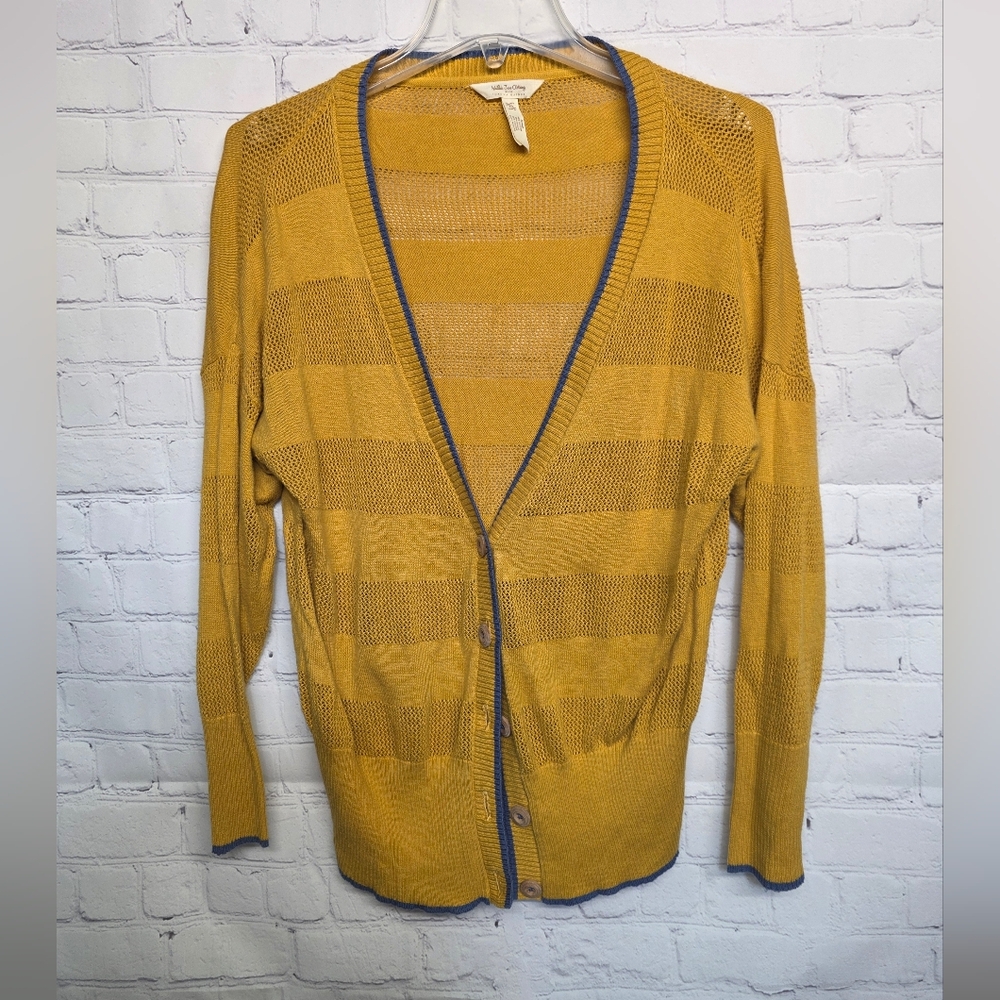Matilda Jane Mustard Yellow Lightweight V-Neck Cardigan Sweater